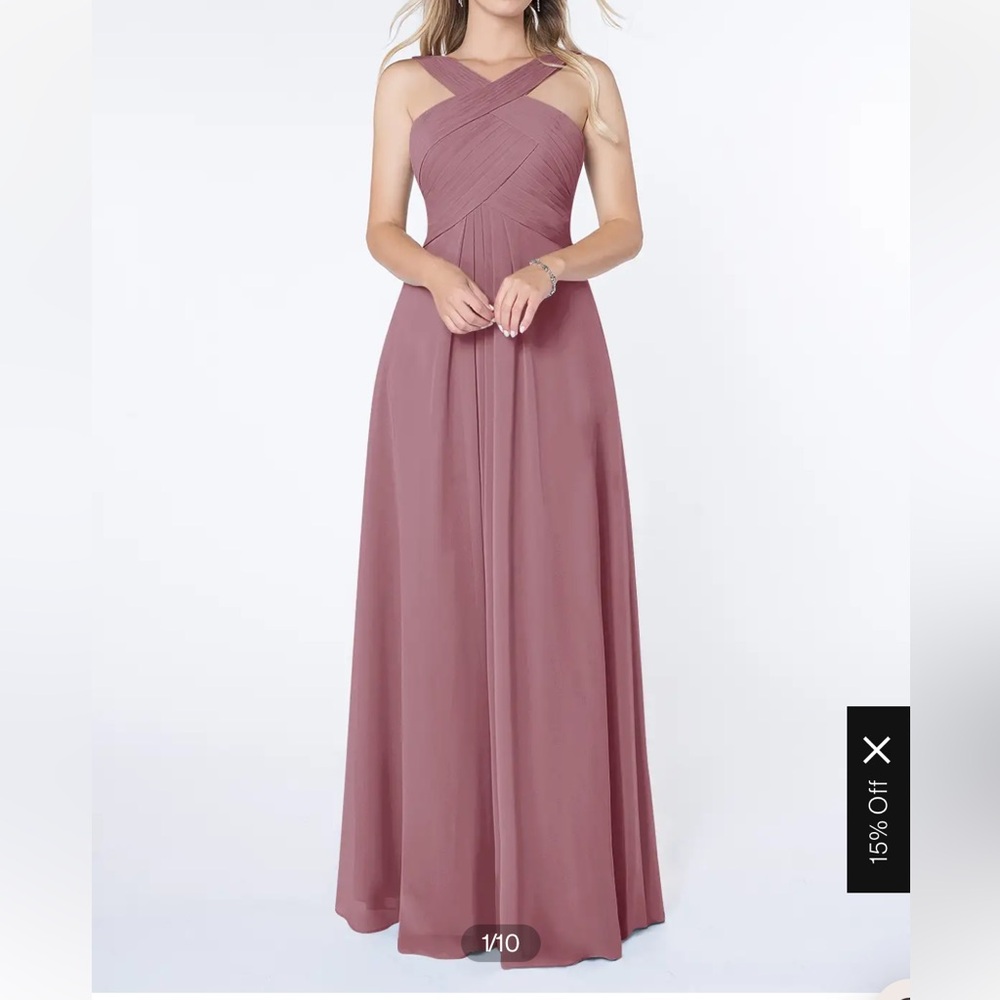 AZAZIE KALEIGH
Vintage Mauve A-Line Pleated Chiffon Dress